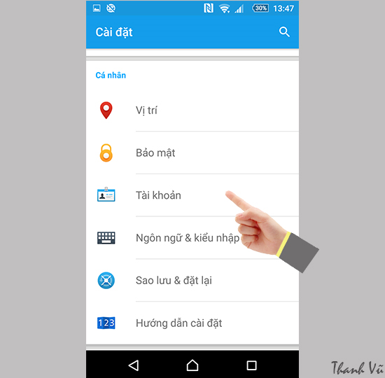 Huong dan xoa tai khoan Gmail tren Sony Xperia M5 Single Sim 2